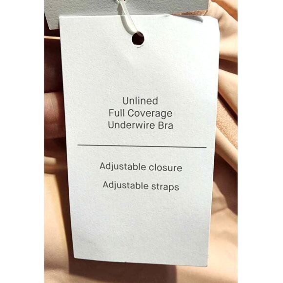 Auden Unlined Full Coverage Underwire Bra Pink DD DDD NEW - Picture 5 of 11